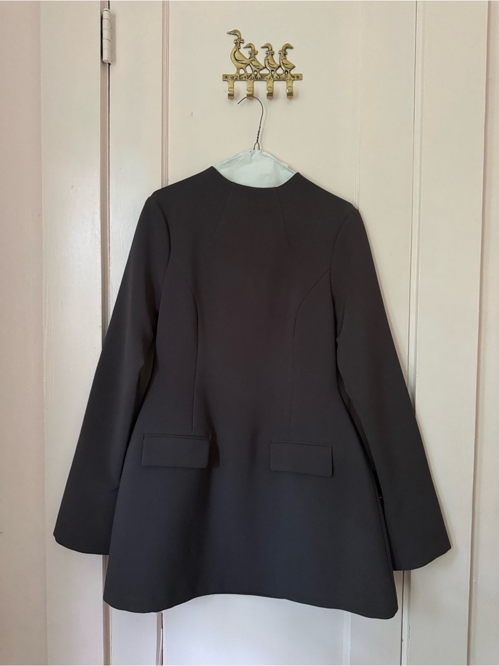 Odd Muse Split Sleeve Mini Dress in Slate Grey